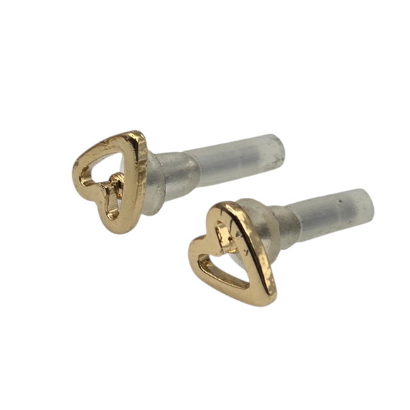 Pierced Earrings Lot 5 Pairs Tiny Stud Plastic Posts Hearts Snakes SKU 2804 - Picture 7 of 9